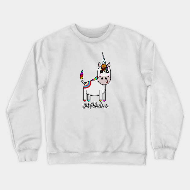 Fabulous Unicorn Crewneck Sweatshirt by Randomart